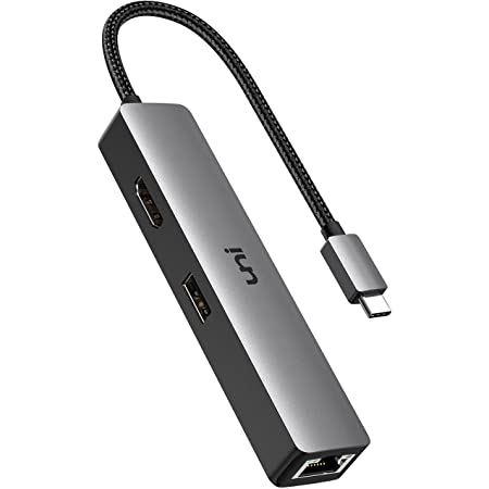 USB C ハブ Type C ハブ Ankmax P631HG USB ハブ [1Gbps LANポート/4K HDMIポート/60W PD急速充電Type-Cポート/USB3.1 ポート*3]，Type C ハブ有線LAN アダ, プター高速データ転送 アルミニウム コンパクト USBハブ, MacBook Air /MacBook Pro/ Surface GO/ Chromebook/ Samsung Galaxy Tab Pro/ HP Spectre/ ThinkPad/ Huawei Mat