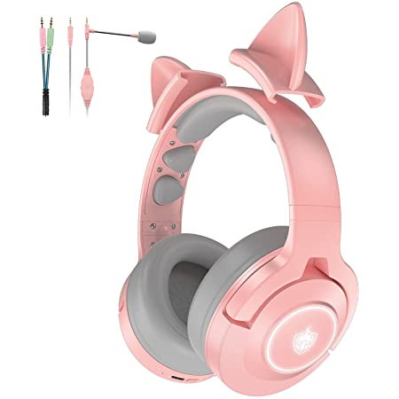 Razer Kraken Kitty Quartz Pink ゲーミングヘッドセット USB THX7.1 ネコミミ Chroma ノイズキャンセリングマイク 冷却ジェルパッド PC PS4 PS5 Switch スマホ 【日本正規代理店保証品】 RZ04-02980200-R3M1
