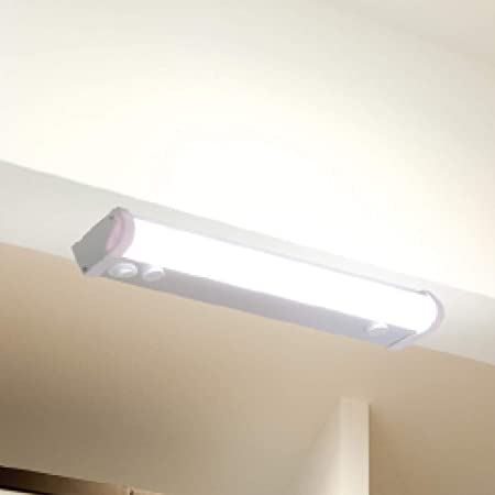 [山善] LED キッチンライト 多目的灯 近接センサー LEDライト 照明器具 工事不要 電源プラグ付き 460lm (幅35.4cm) LT-C05N [メーカー保証1年] ホワイト