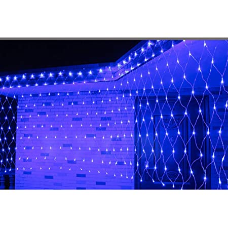 キャンデイ（candy88）LEDイルミネーションライト ネットライト 3m*2m インテリアライト クリスマス 飾り 防水 屋外対応 8つ点灯パターンお店 自宅 誕生日パーティー飾り 綺麗 (ブルー)