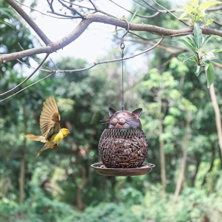 バードフィーダー 野鳥の餌台 餌箱ガーデン 大容量 エサの容量を簡単把握 耐久性 野鳥 用 給餌器 餌台 エサを設置可能 吊下げ 屋外可用