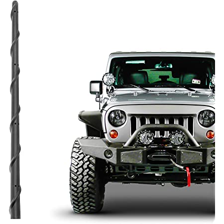 【FURY】Jeep Wrangler アンテナベースカバー ラングラー アクセサリーJK/JL専用 antena カー用品 カスタムパーツ (ABS素材, ブラック)