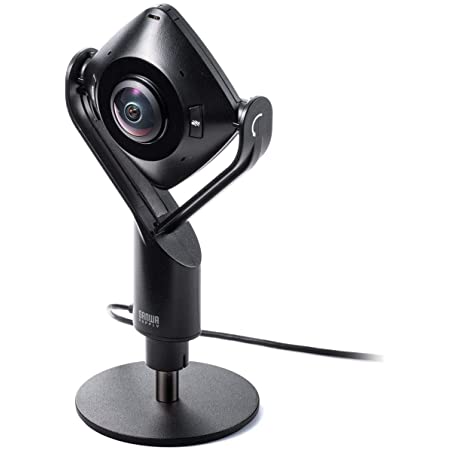 サンワサプライ カメラ内蔵USBスピーカーフォン マイク 広角 フルHDカメラ 全指向性マイク Skype Zoom Teams対応 CMS-V47BK