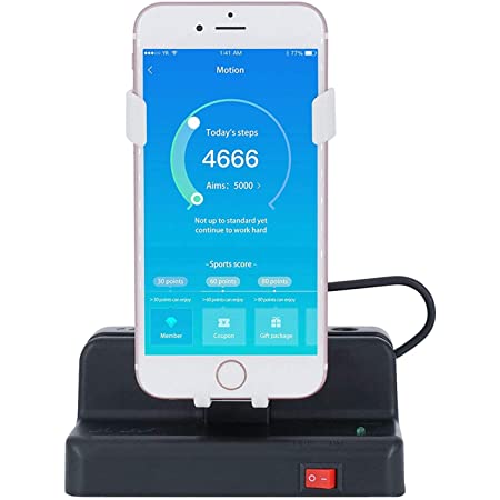 振り子 SPAZEL 回転スイング 自動で歩数を稼ぐ USB給電 振り子 スマートフォン 磁石不使用 左右スイング ポケモンgo ドラクエウォーク walkr Google Fit iPhone&Android スマホ 対応 視聴スタンド付き 2020最新 ブルー