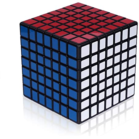 MOYU meilong 競技用キューブ 7x7x7 立体パズル 令和進化版 7×7 令和進化版 黒素体 世界基準配色 PVCシール こども 脳トレ 知育玩具 回転スムーズ