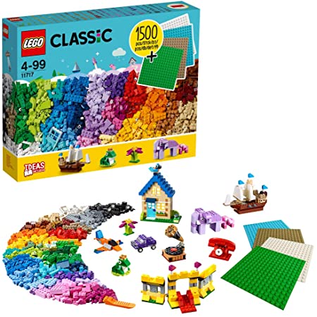 レゴ(LEGO) クラシック ブロック ブロック プレート 車輪 窓 ドア 目玉付き 4才以上向け組み立ておもちゃ 11717