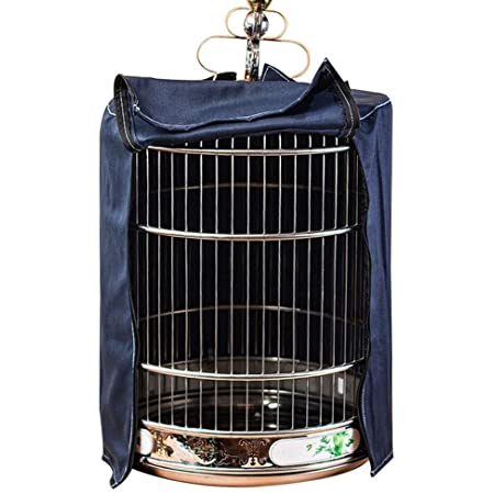 DTLEO丸型鳥かごカバー、普遍的なオウムケージカバー洗える通気性防風防塵耐久おやすみペット鳥ケージカバーカバー,L