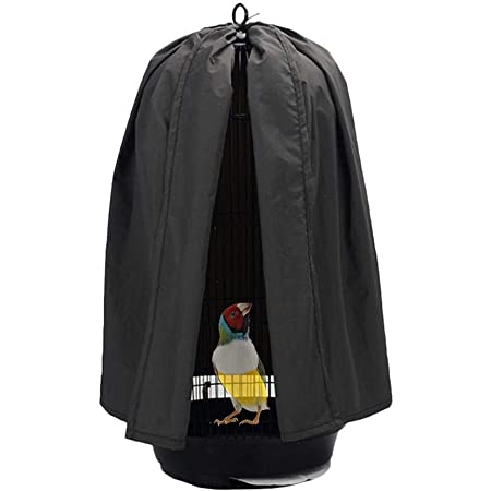 DTLEO丸型鳥かごカバー、普遍的なオウムケージカバー洗える通気性防風防塵耐久おやすみペット鳥ケージカバーカバー,L