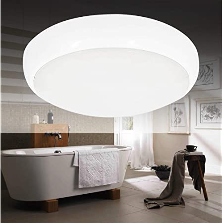 LED バスルームライト 丸型 ip65 防湿・防雨型 天井直付型・壁直付型 台所 廊下 玄関 本棚 浴室 トイレ 室外照明 15W PSE認定済 (15W)