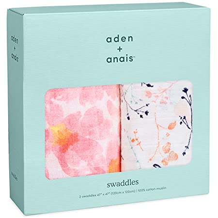 aden + anais essentials(エイデンアンドアネイエッセンシャルズ) 【日本正規品】出産祝い ベビーギフト モスリンコットン Disneyスワドル2枚入り dumbo new heights 0か月~ ESWC20007DIJ Dumbo 112×112センチメートル (x 1)