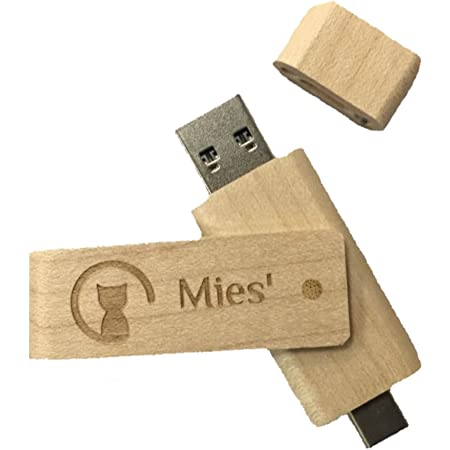 【 名入れ 無料 】回転式 木製 USBメモリ 16GB