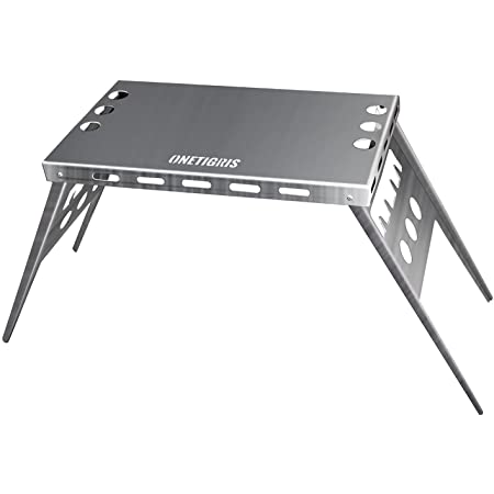 OneTigris アウトドアテーブル ミニローテーブル キャンプ テーブル 折りたたみ 軽量コンパクト ステンレス製 専用収納袋付き