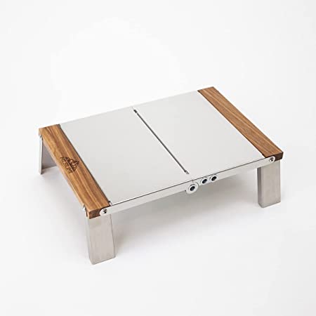 OneTigris アウトドアテーブル ミニローテーブル キャンプ テーブル 折りたたみ 軽量コンパクト ステンレス製 専用収納袋付き