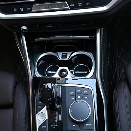 カーアクセサリーコントロールカップホルダー装飾フレームの車のABSメッキに適していますBMW G20 G28 325i 3シリーズ2019 2020