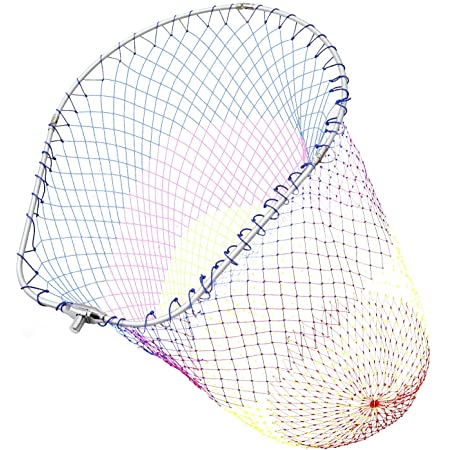 JINKING たも網 ランディングネット ラバー アルミオーバルフレーム 玉網 折りたたみ玉枠 サイズ（S/M/L）