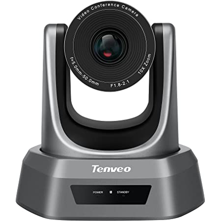 Tenveo VHD102U｜web会議 カメラ 10倍光学ズーム 1080p skype用 自動フォーカス usbカメラ 広角 三脚取付可能 ウェブカメラ