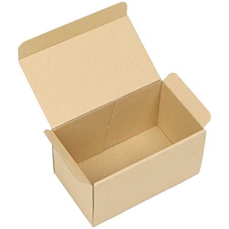 [Enerhu] ミニダンボール 名刺入れ クラフト紙パックボックス ボックス 50枚 ダンボール クラフトペーパー ボックス 結婚式 パーティー ジュエリー ギフトボックス DIY (4*4*2.5cm) 50pc