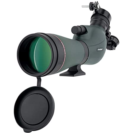 SVBONY SV406フィールドスコープ 20-60x80mm スポッティングスコープ デュアルフォーカス 高解像度 IPX7防水 スマホアダプター付き バードウォッチング 野鳥観察 天体観測 自然観察 アーチェリー ハイキング