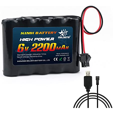 6 V 700 mAh AA Ni – CD充電式バッテリパックSM 2pプラグスペアバッテリーとUSB充電ケーブルfor Toys電源銀行RCカー高速道路車両Race Car