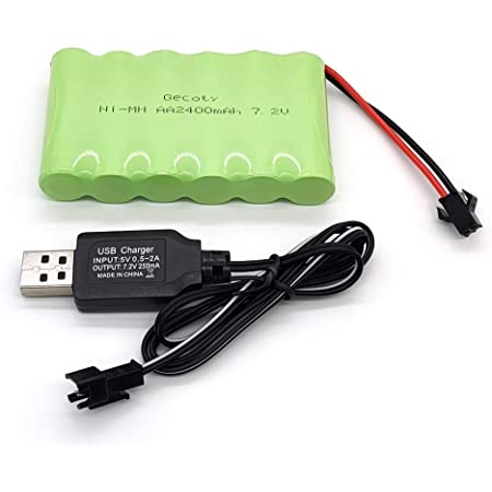 6 V 700 mAh AA Ni – CD充電式バッテリパックSM 2pプラグスペアバッテリーとUSB充電ケーブルfor Toys電源銀行RCカー高速道路車両Race Car