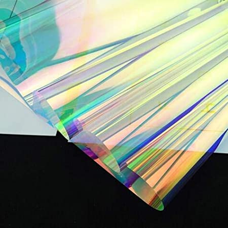 窓ガラスフィルム カメレオン ガラスフィルム uv99％カラフルなブルー 窓断熱シート ガラス飛散防止 コスプレ素材 手作りの素材 DIY（90cm X200cm）