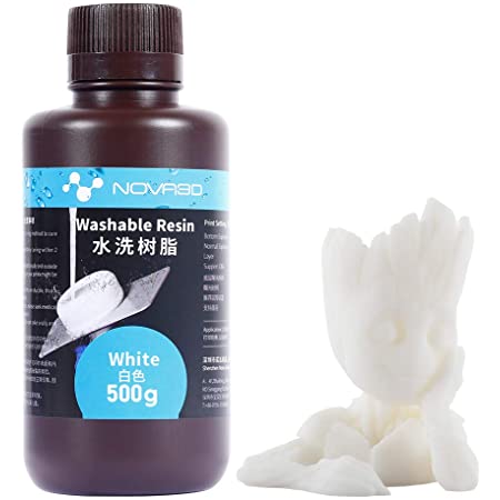 ELEGOO 植物ベース3Dプリンター樹脂 無臭 高精度 405nm UVラピッドフォトポリマー樹脂 3Dプリンター用快速硬化レジン 1000g 植物基樹脂 グレー