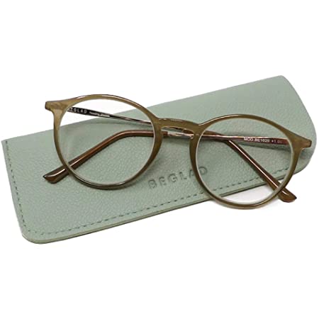 BEGLAD（ビグラッド）おしゃれなケース付老眼鏡 BE1020 3カラー トレンドカラーとボストン型がおしゃれ ケースの淡い色合いが可愛い