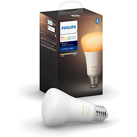 Philips Hue(フィリップスヒュー) スマート電球 LED電球 E26 Alexa対応 電球色 60W形相当 照明 ライト ランプ 調光 Echo Google Home Siri 【日本正規品】 ホワイト Bluetooth+Zigbee 1個入り