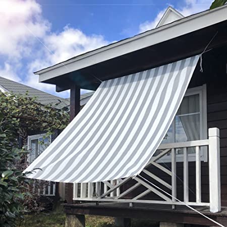 Nice Home(ナイスホーム) 日除けシェード オーニング UVカット 1.8×2.4m グレー･ホワイト