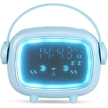 Lypumso 目覚まし時計 アラーム デジタル LED７色バックライト スヌーズ機能付き 大音量 カレンダー付 気温表示 日本語説明書 設定簡単
