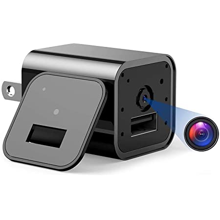 超小型隠しカメラ 1080P高画質 防犯監視カメラ 暗視機能 長時間録画録音 ミニカメラ 充電しながら撮影 屋内/屋外用 日本語取扱付き