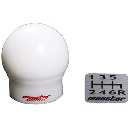 MONSTER SPORT モンスターシフトノブCタイプ M12×P1.25 球型 白 φ=47mm h=51.5mm スイフトスポーツ[ZC33S] 831126-7650M