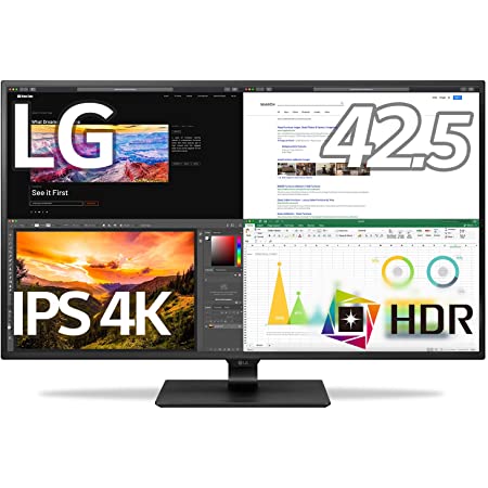 LG モニター ディスプレイ 43UN700T-B 42.5インチ/4K/HDR対応/IPS非光沢/HDMI×4,DP,USB Type-C/スピーカー/ブルーライト低減、フリッカーセーフ/リモコン付属