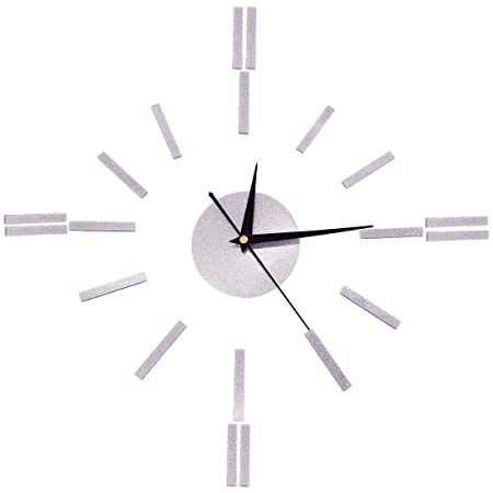 手作り DIY時計家居の現代 壁時計 ウォールクロック ウォールステッカー 時計を壁面に自由自在に設置できます 部屋装飾 模様替えに 簡単 (銀)