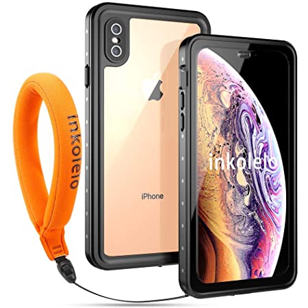 【inkolelo】iPhone XS/X ケース 防水ケース 耐衝撃ケース 米軍MIL規格取得 フェイスID認証 5.8インチ対応 360 全方向保護 米軍MIL規格取得 フェイスID認証 Qi充電対応 超軽量 塵 キズ 落下防止 高耐久ケース 風呂 雨 プール 海