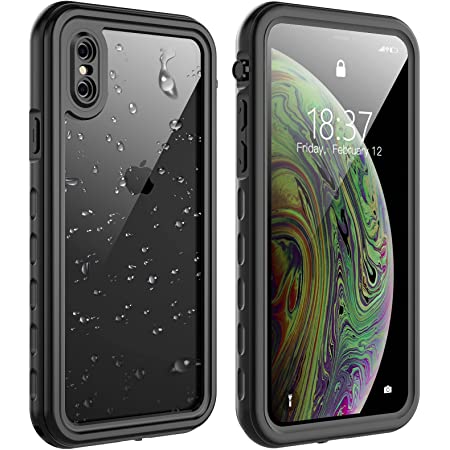 【inkolelo】iPhone XS/X ケース 防水ケース 耐衝撃ケース 米軍MIL規格取得 フェイスID認証 5.8インチ対応 360 全方向保護 米軍MIL規格取得 フェイスID認証 Qi充電対応 超軽量 塵 キズ 落下防止 高耐久ケース 風呂 雨 プール 海