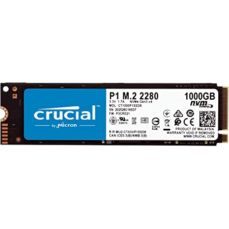 Crucial(クルーシャル) P2 500GB 3D NAND NVMe PCIe M.2 SSD 最大2400MB/秒 CT500P2SSD8