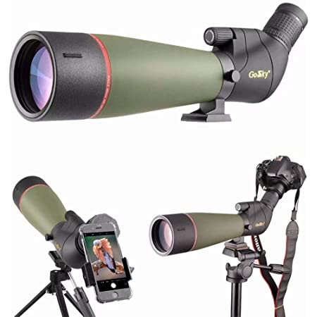 SOLOMARK 20-60×60フィールドスコープ スポッティングスコープ 天体観測 バードウォッチング 鳥観察 単眼望遠鏡 三脚と携帯バッグ付き