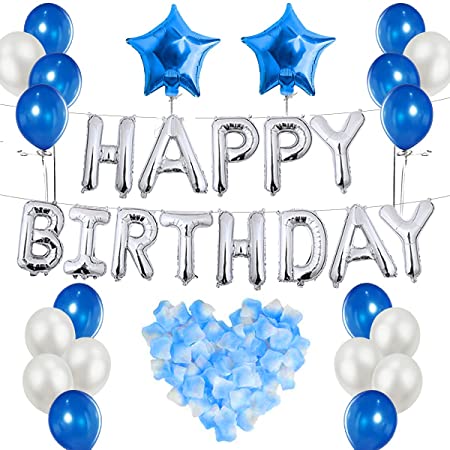 AnGlam 13枚 3歳 数字誕生日風船 飾り 120CM 「3」数字バルーン 組み合わせ 風船 誕生日・結婚式・パーティー・記念日 デコレーション ( 青い 3)