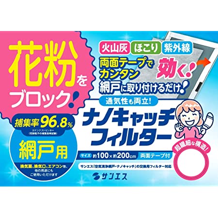 新北九州工業 網戸用フィルター 100cm×200cm 1枚入×3パック E3120-3W ホワイト