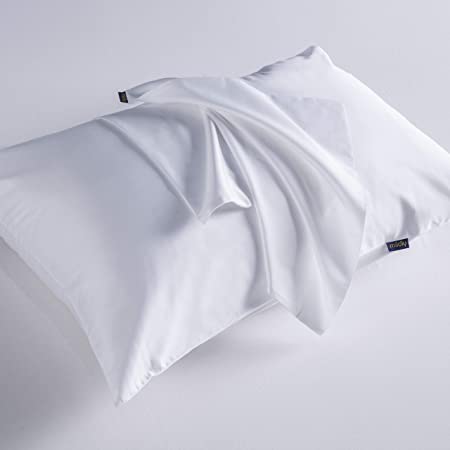 MILDLY 枕カバー 2枚入 エジプト超長綿100% ホテル品質 全サイズピローケース サテン織 300本高密度 / 肌ざわりが良い 通気性に富んで 抗菌 防臭 （50*70cm・白・封筒式・2枚セット）