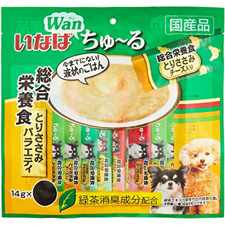 いなば 犬用おやつ ちゅ~る 総合栄養食 とりささみバラエティ 14グラム (x 40)