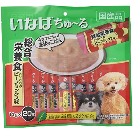 いなば 犬用おやつ ちゅ~る 総合栄養食 とりささみバラエティ 14グラム (x 40)