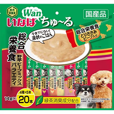 いなば 犬用おやつ ちゅ~る 総合栄養食 とりささみバラエティ 14グラム (x 40)