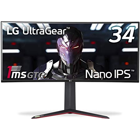 LG ゲーミングモニター ディスプレイ UltraGear 34GN850-B 34インチ/3440×1440 曲面ウルトラワイド/Nano IPS/144hz/1ms(GtoG)/FreeSync Premium/HDR/HDMI×2、DP/高さ調節