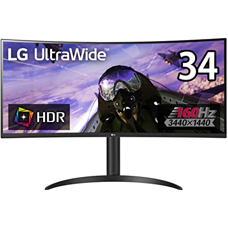 LG ゲーミングモニター ディスプレイ UltraGear 34GN850-B 34インチ/3440×1440 曲面ウルトラワイド/Nano IPS/144hz/1ms(GtoG)/FreeSync Premium/HDR/HDMI×2、DP/高さ調節