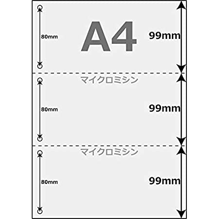 ペーパーエントランス プリンタ 帳票用紙 A4 コピー用紙 2分割 ミシン目 領収書 納品書 55301 （4穴 500枚）