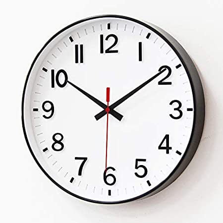 KATOMOKU Muku Clock 15 ブラック 電波時計 連続秒針 km-107BLRC φ306mm (電波時計)