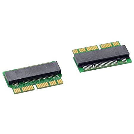 M.2 NVME SSD変換アダプターカード（MacBook Air Pro Retina用（2013-2017年））、NVME/AHCI SSDアップグレードキット（A1465 A1466 A1398 A1502用（2013年初頭のMacBook Proには適合しない）（緑の短いアダプター））
