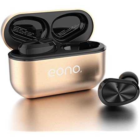 [Amazon ブランド] Eono(イオーノ) Bluetooth イヤホン Eonobuds 完全ワイヤレスイヤホン IPX7防水仕様 ブルートゥースイヤホン USB-C急速充電対応 自動ペアリング 左右分離型 超軽量ヘッドホン 事務所/在宅勤務対応(ゴールデン)